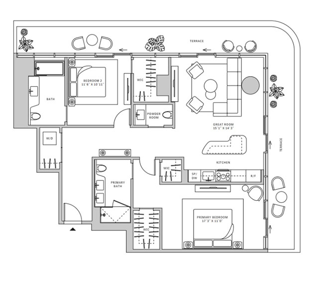 2 Bedrooms